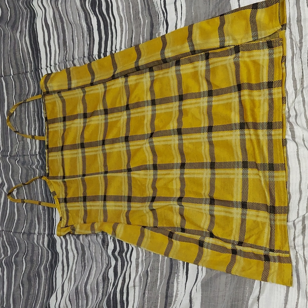 Womans Yellow plaid dress